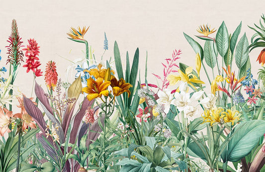 Botanical Garden Floral Wallpaper Mural