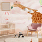 Home Decor Wallpaper Mural Featuring a Giraffe with witj Balloons