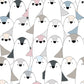 Cute Penguin Pattern Children's Mural Wallpaper