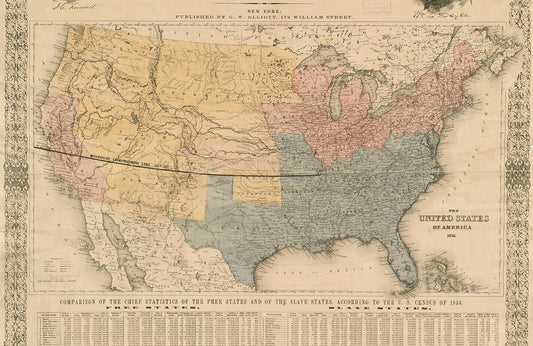 Vintage Map of United States Mural Wallpaper