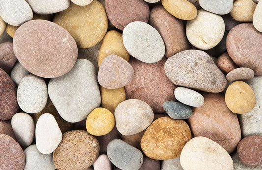 Neutral Pebble Pattern Mural Wallpaper