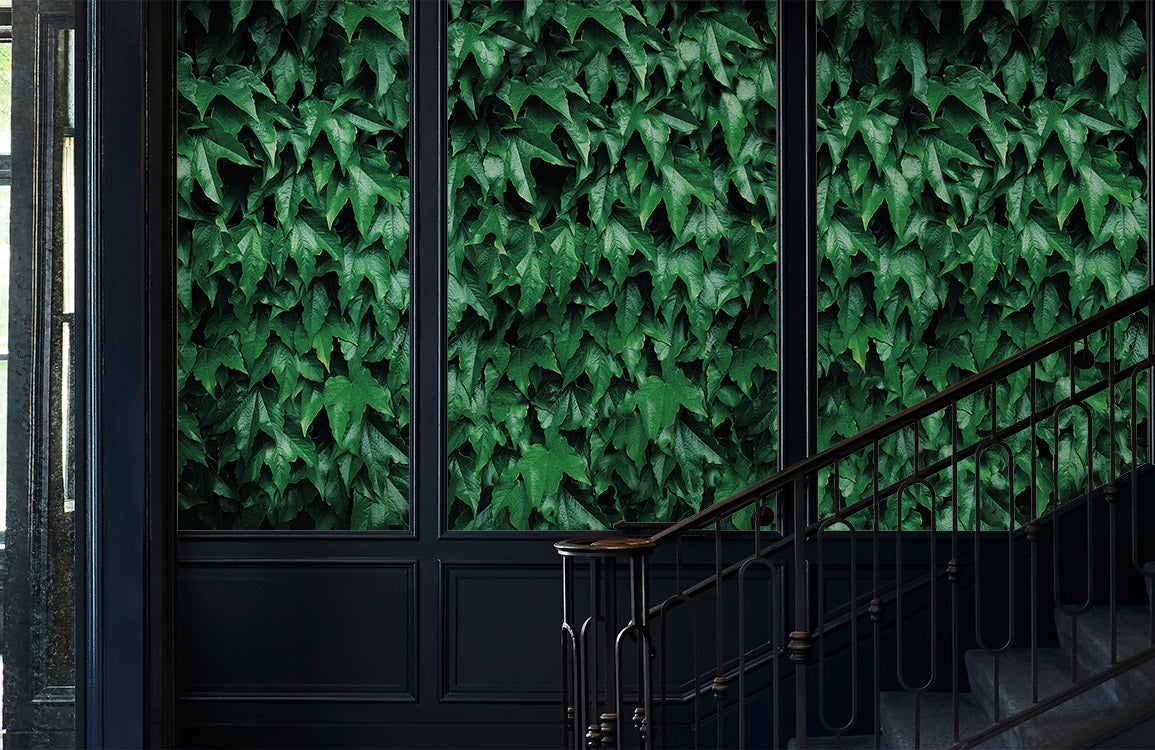 Lush Green Leafy Botanical Mural Wallpaper