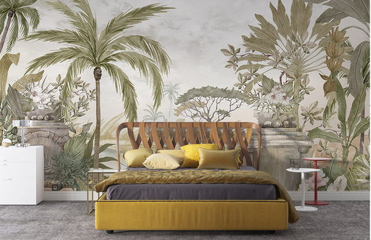 Tropical Botanical Scenic Wall Mural