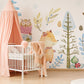 Whimsical Forest Animal Nursery Wall Mural Wallpaper