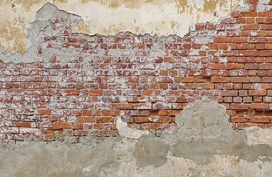 Rustic Exposed Brick Peel-Stick Mural Wallpaper