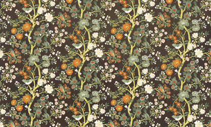 vintage flower and vines wallpaper home decor