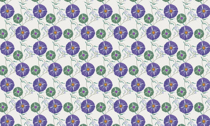 Wallpaper with Dense Circle Flowers Pattern Used for Home Decoration