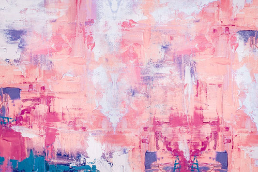 Abstract Pink Blue Brushstroke Mural Wallpaper