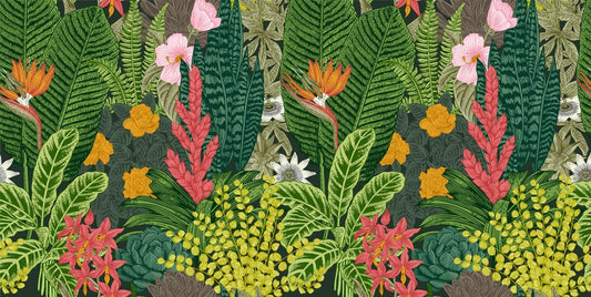 Tropical Jungle Botanical Mural Wallpaper