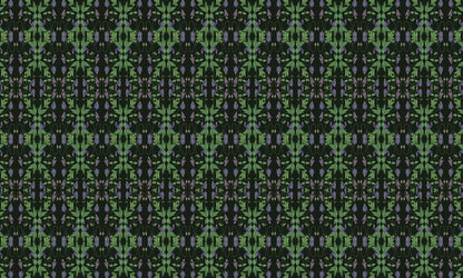 Mural wallpaper featuring flowering bushes in green for use in home decoration