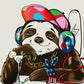 Hip Panda DJ Funky Wall Mural