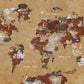 Vintage World Map Animal Mural Wallpaper