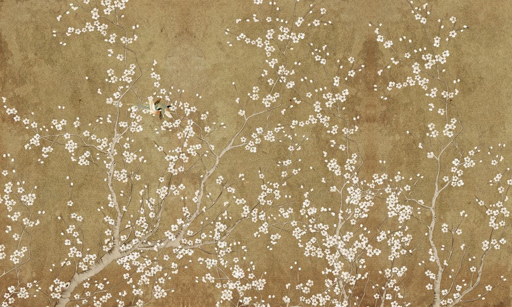 Vintage Botanical Blossom Mural Wallpaper