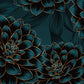 Luxurious Navy Gold Floral Mural Wallpaper