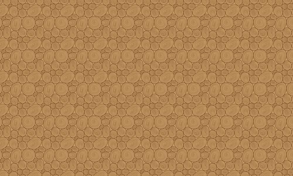 Abstract Wooden Rings Geometric Mural Wallpaper