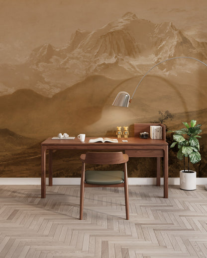 Maestoso Muro in Marmo Dorato Wallpaper