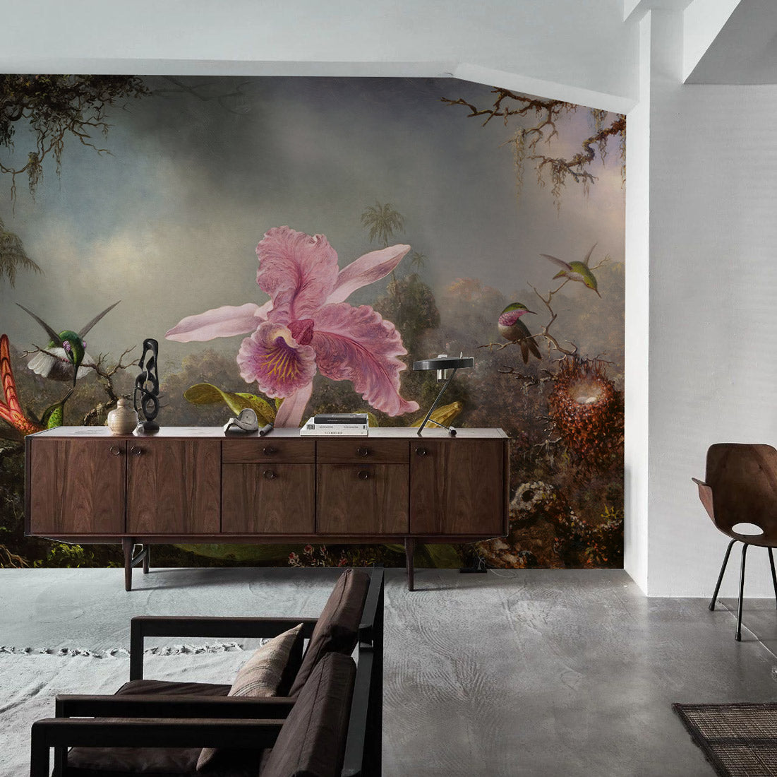 Orchid Harmony Haven Mural Wallpaper