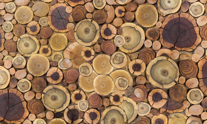 Home Decoration Wallpaper Mural with Wood Effect Pattern for Your Interior Design