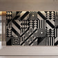 Bold Geometric Contrast Mural Wallpaper