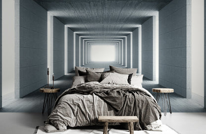 Endless Modern Path Mural Wallpaper in bedroom