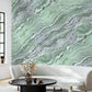 Emerald Serenity Marble Mural Wallpaper