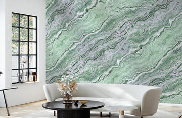 Emerald Serenity Marble Mural Wallpaper