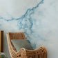 Crystal Blue Marble Mural Wallpaper