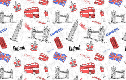 Charmante Londoner Icons Kinder Wandtapete