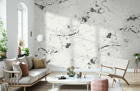 Ivory Cascade Marble Mural Wallpaper