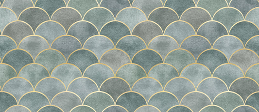 Art Deco Gold Arch Seamless Mural Wallpaper