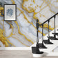 Majestic Gold Marble Mural Wallpaper in entryway