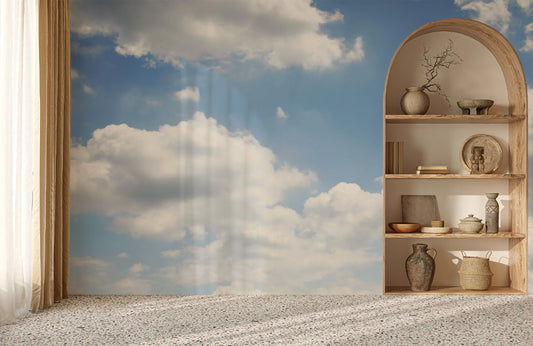 Peaceful Daylight Clouds Mural Wallpaper