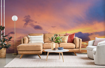Radiant Sunset Glow Mural Wallpaper