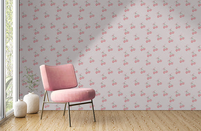 Heart Cherry Mural Wallpaper in living room