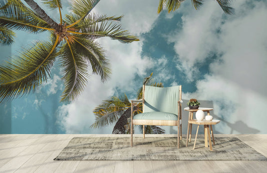 Tropical Sky Serenity Mural Wallpaper