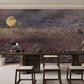 Moonlit Reeds & Cranes Mural Wallpaper