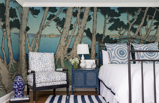 Tranquil Coastal Grove Mural Wallpaper