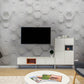 Futuristic Hexagonal Design Mural Wallpaper in living room