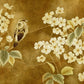 Vintage Bird Floral Gold Wallpaper Mural