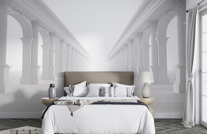 Endless Arched Elegance Mural Wallpaper in bedroom