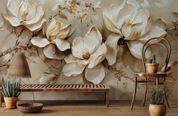 Vintage Florale Eleganz Wandtapete