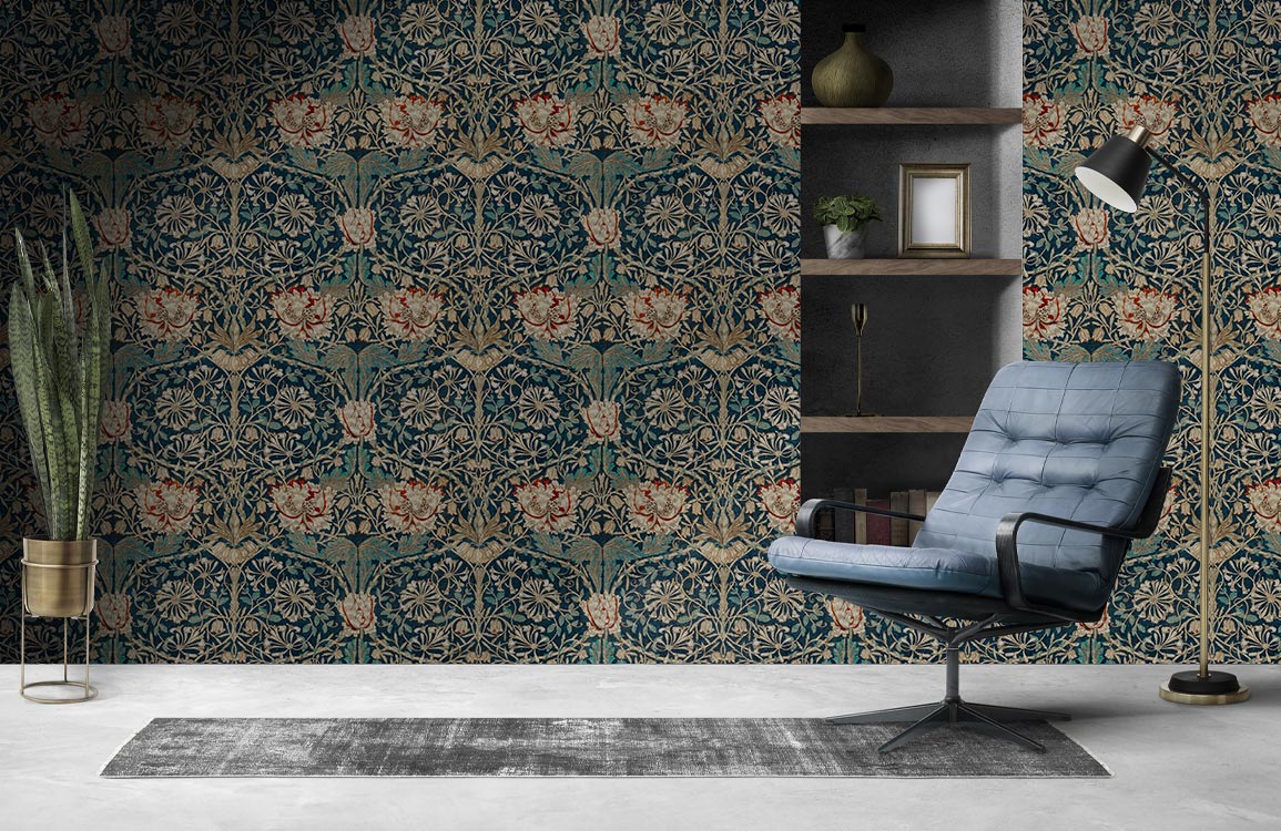 Regal Floral Symphony Mural Wallpaper