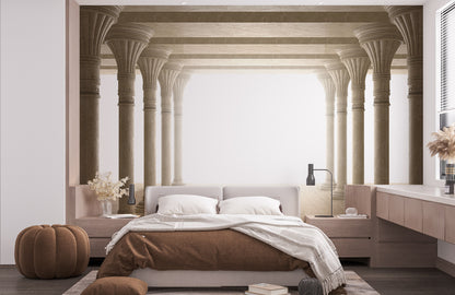 Timeless Pillars Elegance Mural Wallpaper in bedroom