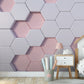 Hexagon Delight Mural Wallpaper in bedroom