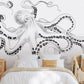 Nautical Black White Octopus Wallpaper