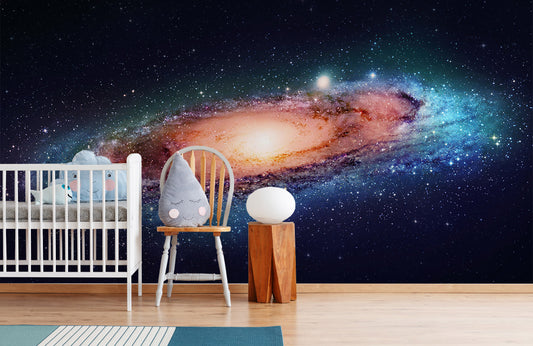 Luminous Spiral Galaxy Mural Wallpaper