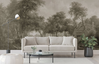 Maestoso Muro in Marmo Dorato Wallpaper