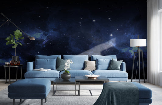 Stellar Night Horizon Mural Wallpaper