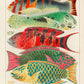 Colorful Tropical Fish Illustration Mural Wallpaper