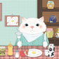 Whimsical Cat Kitchen Mural Wallpaper